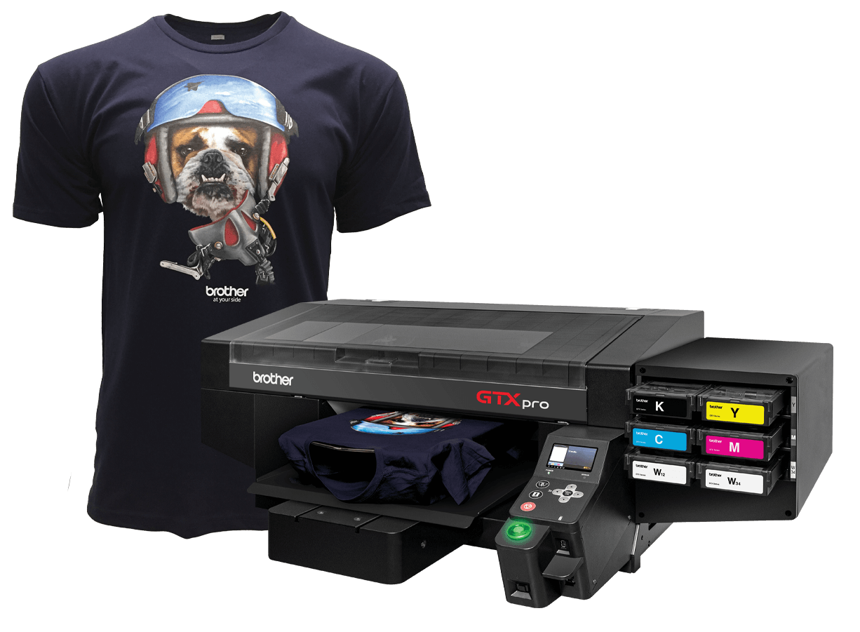 Brother GTX Pro direct-to-garment printer used for Beyond KreatiV apparel production